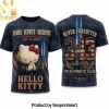 Hello Kitty September 11 Never Forgotten Memorial Twin Towers 343 Tribute Patriotic 3D T-Shirt