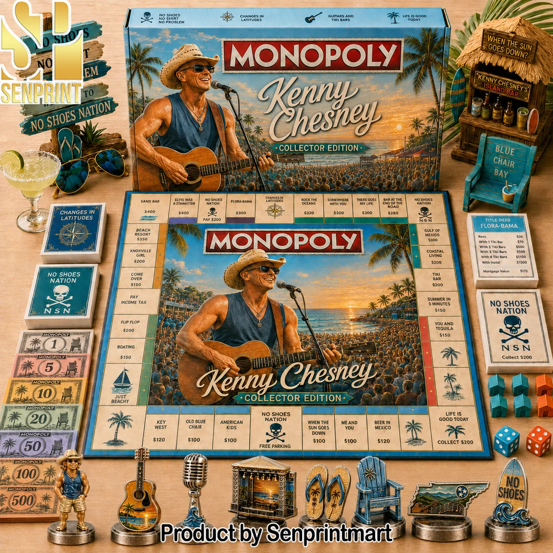 Kenny Chesney No Shoes Nation Collector Edition Premium Country Music Board Game Kenny Chesney No Shoes Nation Collector Edition Premium Country Music Board Game