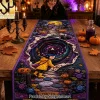 Personalized Spooky Other World Gothic Halloween Quilted Table Runner