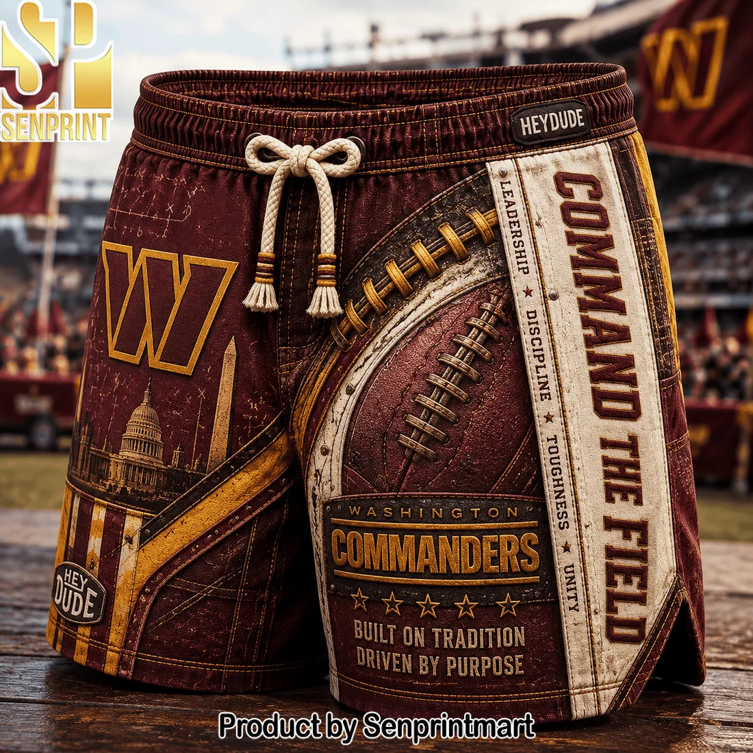 Washington Commanders Vintage 3D All Over Print Men’s Summer Casual T-Shirt and Shorts Set Washington Commanders Vintage 3D All Over Print Men’s Summer Casual T-Shirt and Shorts Set