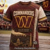 Washington Commanders Vintage 3D All Over Print Men's Summer Casual T-Shirt and Shorts Set