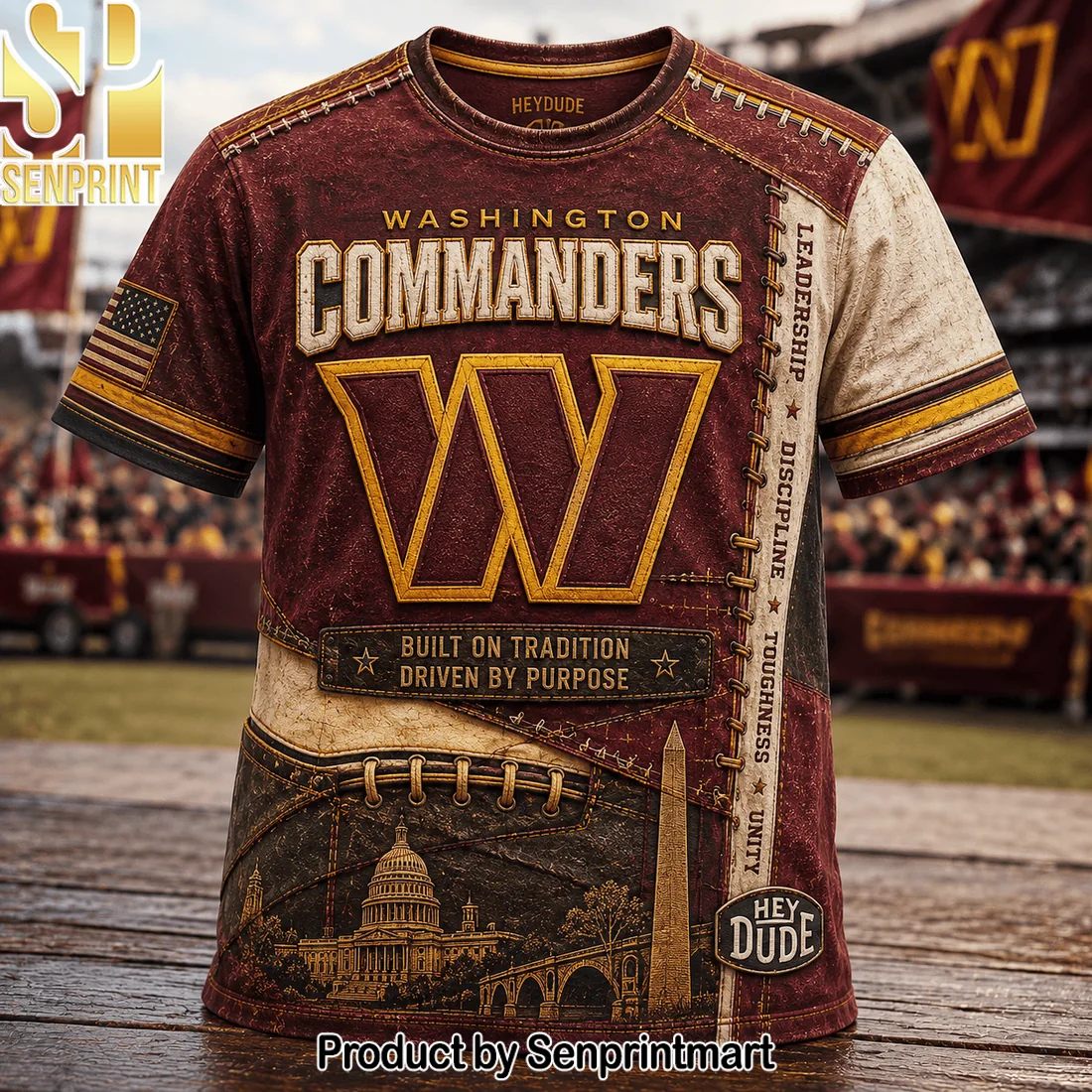 Washington Commanders Vintage 3D All Over Print Men’s Summer Casual T-Shirt and Shorts Set Washington Commanders Vintage 3D All Over Print Men’s Summer Casual T-Shirt and Shorts Set