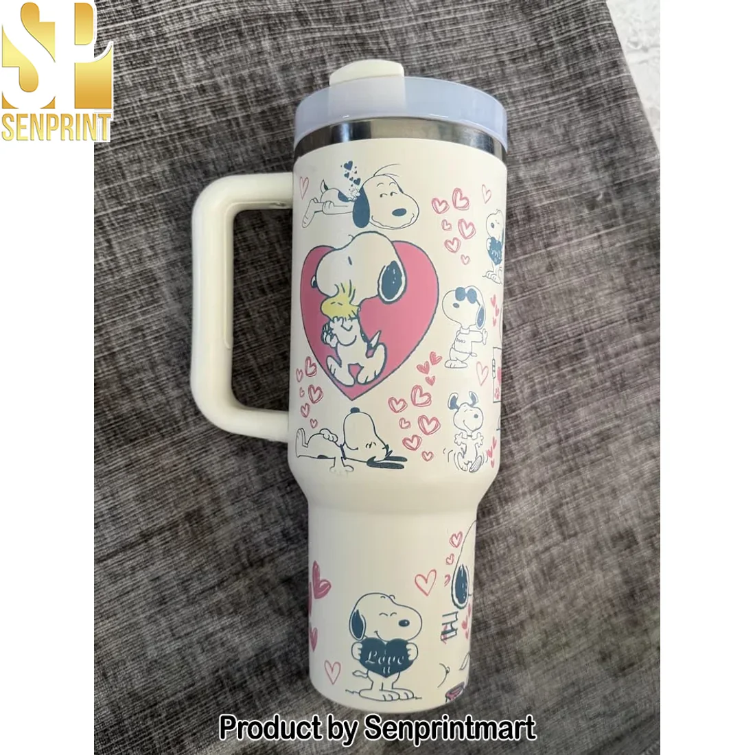 Snoopy Peanuts Valentine’s Day Pink Hearts Cream 40oz Insulated Stainless Steel Travel Tumbler Snoopy Peanuts Valentine’s Day Pink Hearts Cream 40oz Insulated Stainless Steel Travel Tumbler