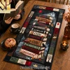 Personalized Classic Horror Book Stack Creepy Reading Nook Gothic Halloween Decor Quilted Table Runner