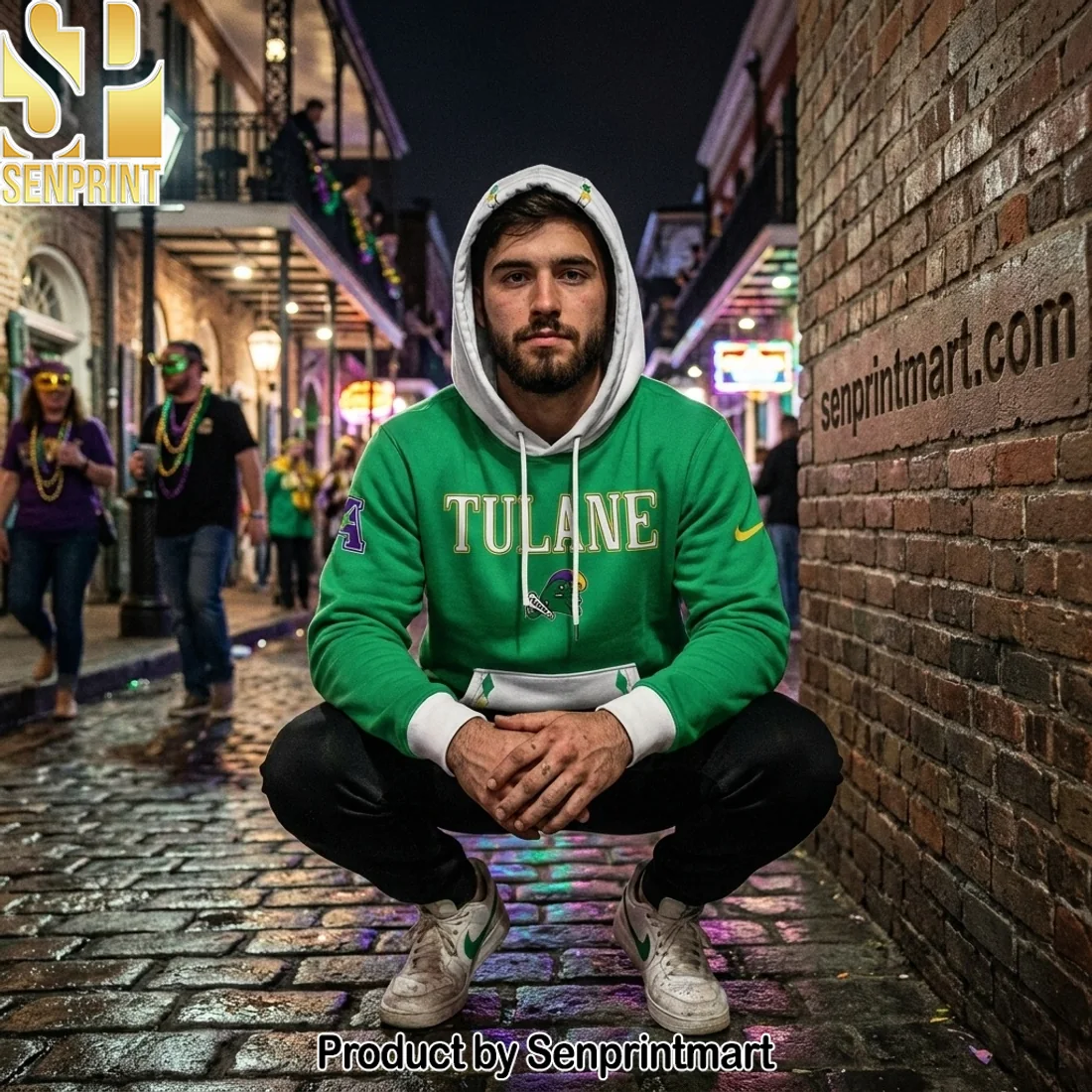 Tulane Green Wave 2026 City Edition King of Mardi Gras Commemorative Pullover Hoodie