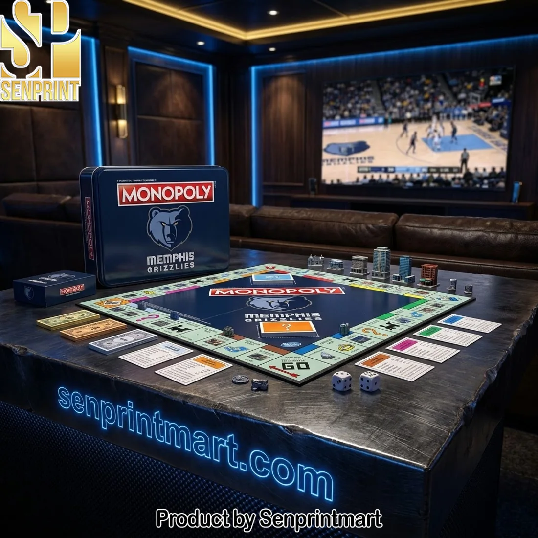 Memphis Grizzlies NBA Monopoly Collector’s Edition Premium Board Game