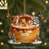 Personalized Winnie the Pooh and Friends Honey Pot Christmas Holiday Gift Acrylic Ornament