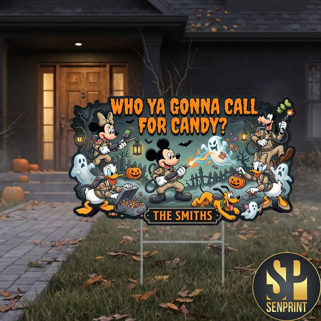 Who Ya Gonna Call For Candy Disney Ghostbusters Personalized Halloween Yard Sign