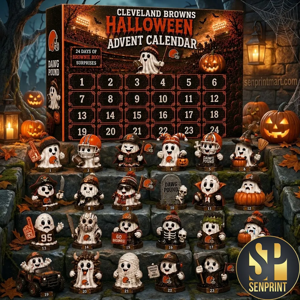 Cleveland Browns Halloween 24 Days of Brownie Boo Surprises Advent Calendar