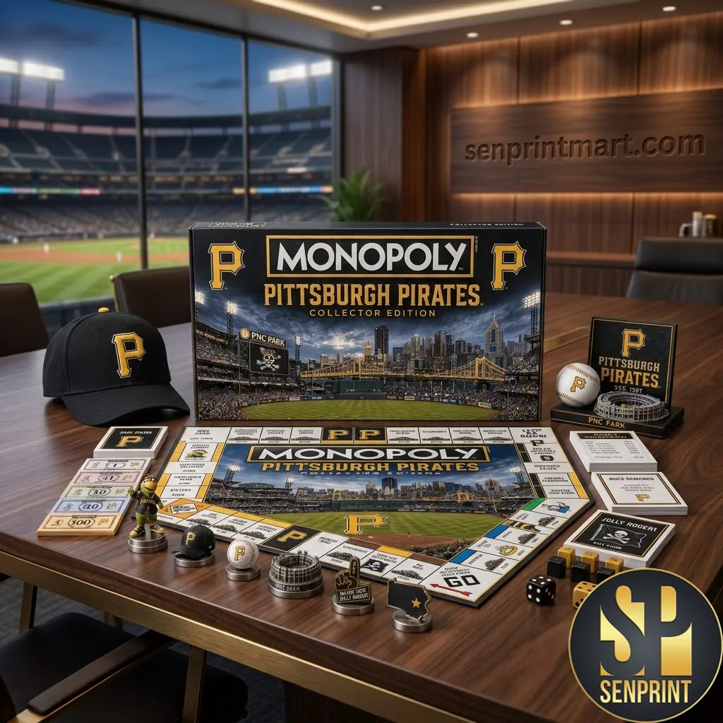 Pittsburgh Pirates Monopoly Collector Edition Premium MLB Baseball Board Game