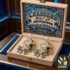 Jacksonville Jaguars Game Day Crystal Helmet and Bow Dangle Earrings Jacksonville Jaguars Game Day Crystal Helmet and Bow Dangle Earrings