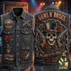 Volbeat Still Counting Estd 2001 Embroidered Band Denim Vest Volbeat Still Counting Estd 2001 Embroidered Band Denim Vest
