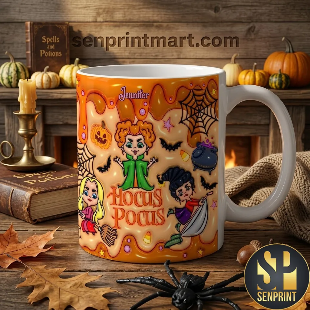 Personalized Hocus Pocus Sanderson Sisters Halloween Ceramic Coffee Mug