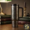 Retro Halloween Boo Grid Pattern Double Wall Insulated 40oz Tumbler Retro Halloween Boo Grid Pattern Double Wall Insulated 40oz Tumbler
