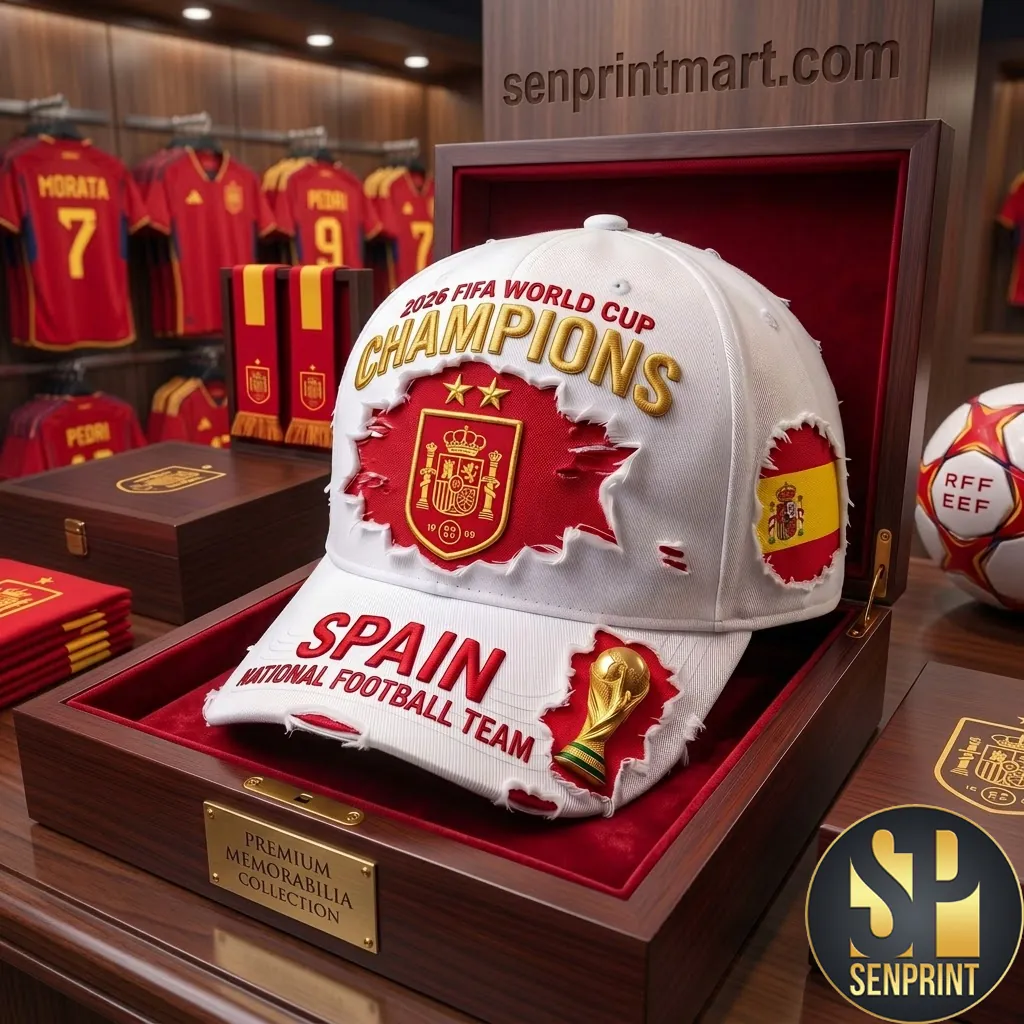 Spain 2026 FIFA World Cup Champions Premium Embroidered Baseball Cap