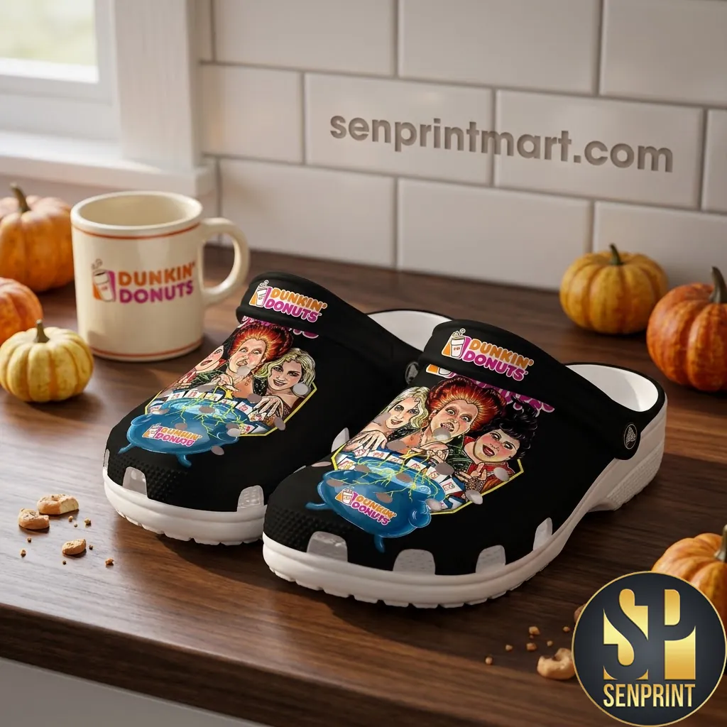 Dunkin’ Donuts Hocus Pocus Sanderson Sisters Halloween Clog Shoes