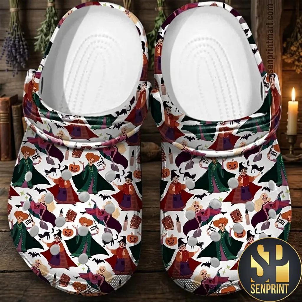 Hocus Pocus Sanderson Sisters Cartoon Halloween Clog Shoes