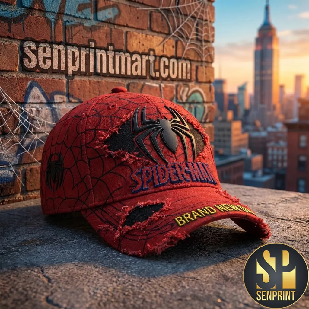Spider-Man Brand New Day Distressed Red Baseball Cap