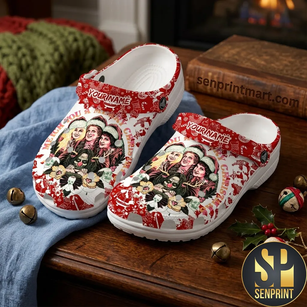 Personalized Sanderson Sisters Witch You A Merry Christmas Crocband Clogs