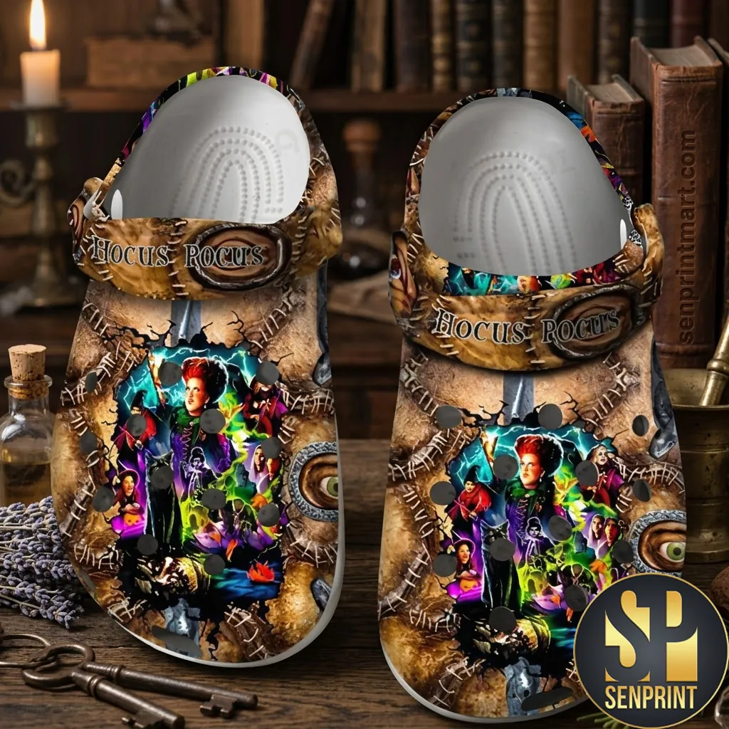 Hocus Pocus Sanderson Sisters Spellbook Halloween Clog Shoes