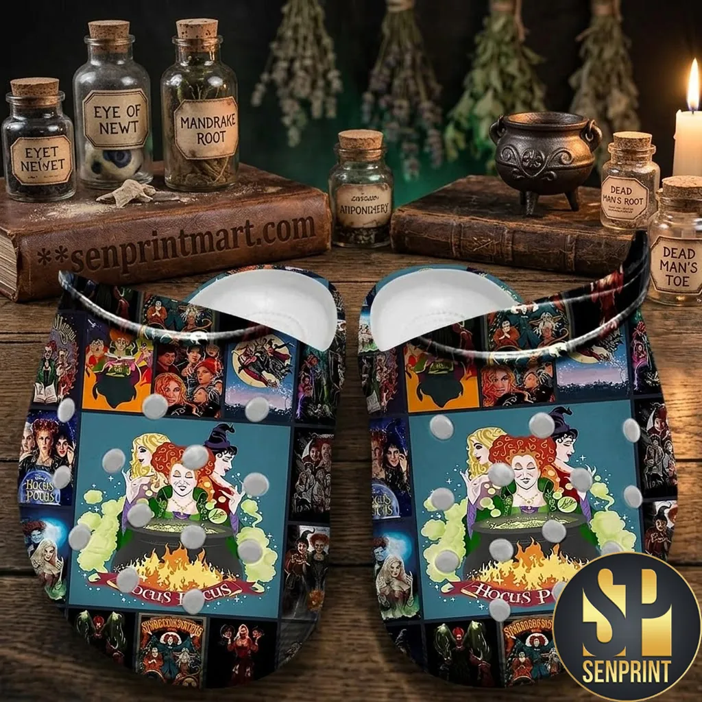 Hocus Pocus Sanderson Sisters Halloween Graphic Print Clog Shoes