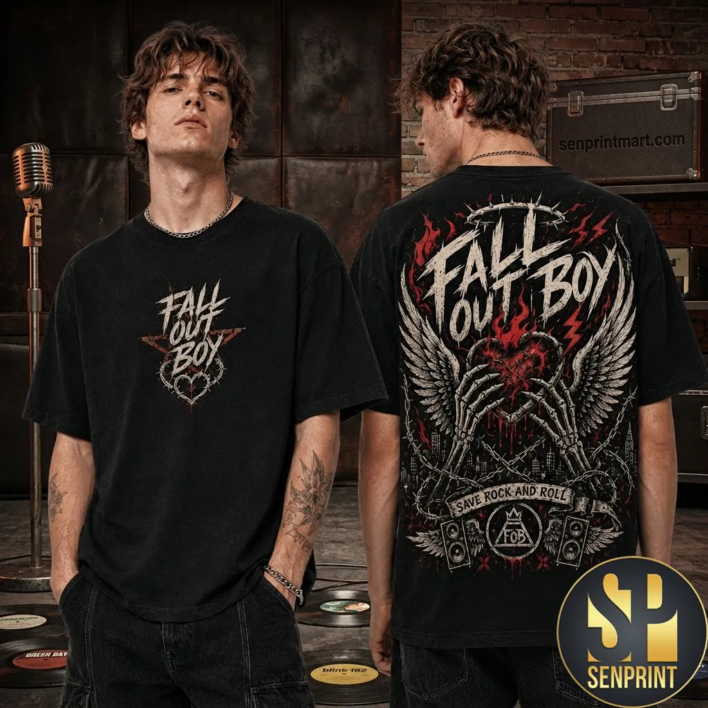 Fall Out Boy Save Rock And Roll Vintage Graphic T-Shirt