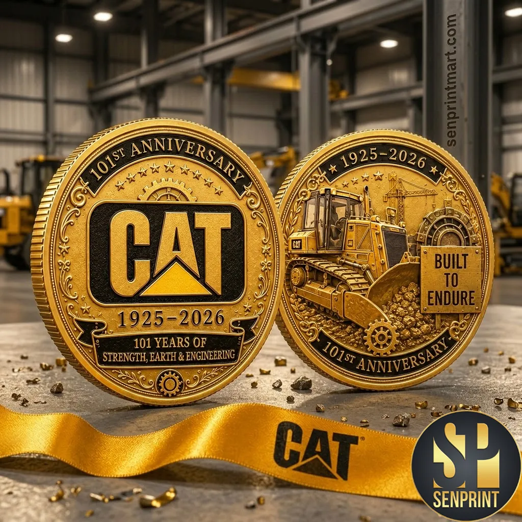 CAT 101st Anniversary 1925-2026 Built to Endure Gold Commemorative Coin