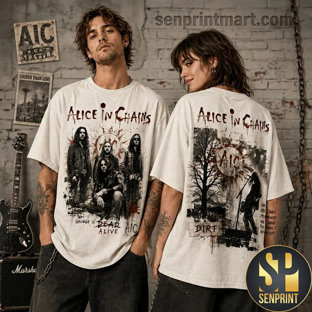 Alice In Chains Grunge Is Dead Alive Vintage Graphic T-Shirt