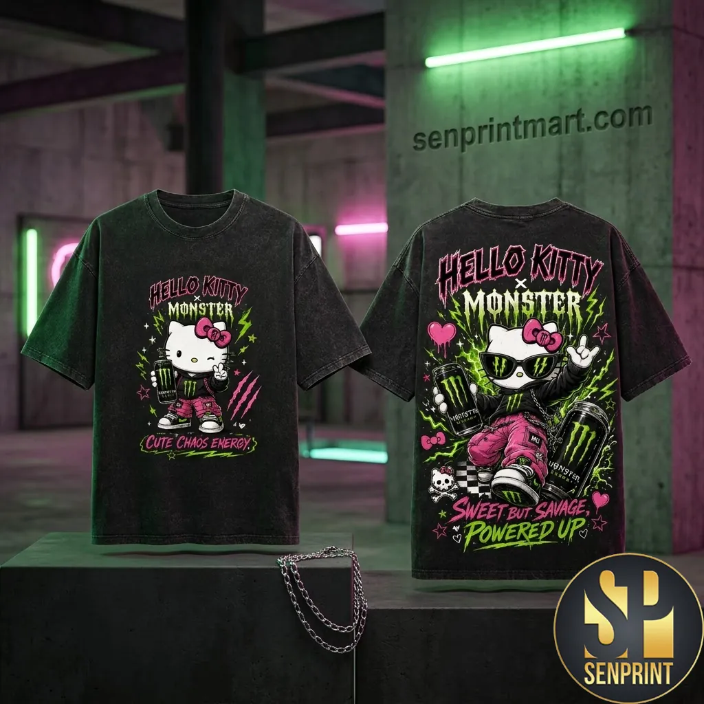 Hello Kitty x Monster Sweet But Savage Powered Up Vintage T-Shirt