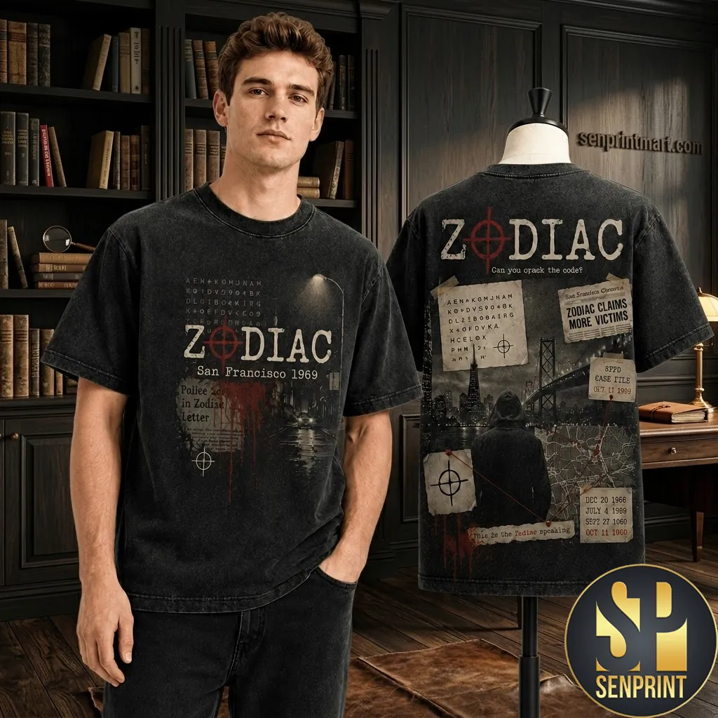 Zodiac Killer San Francisco 1969 Vintage Wash True Crime T-Shirt