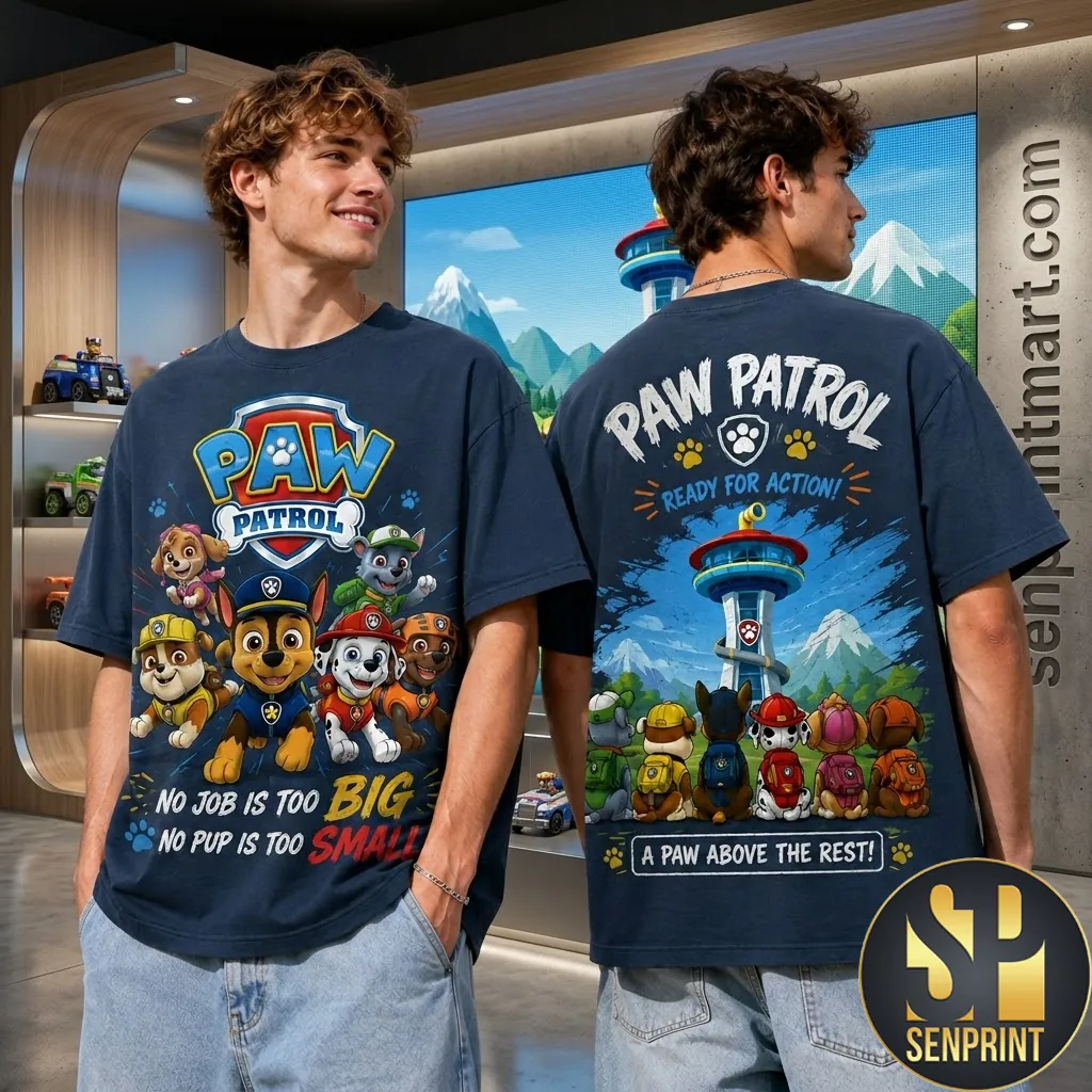Paw Patrol Ready For Action Double Sided Graphic T-Shirt