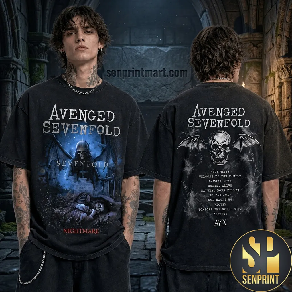 Avenged Sevenfold Nightmare Vintage Washed Band T-Shirt