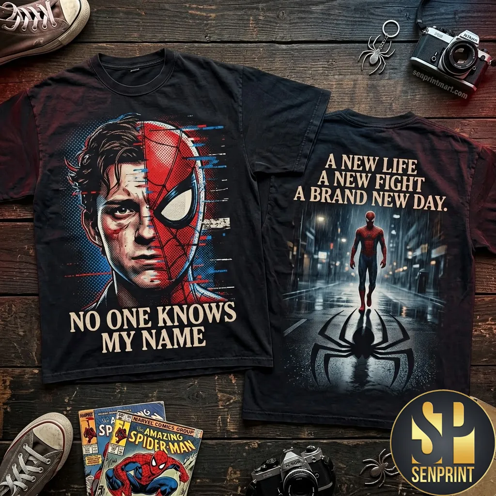 Spider-Man No One Knows My Name Vintage Graphic T-Shirt