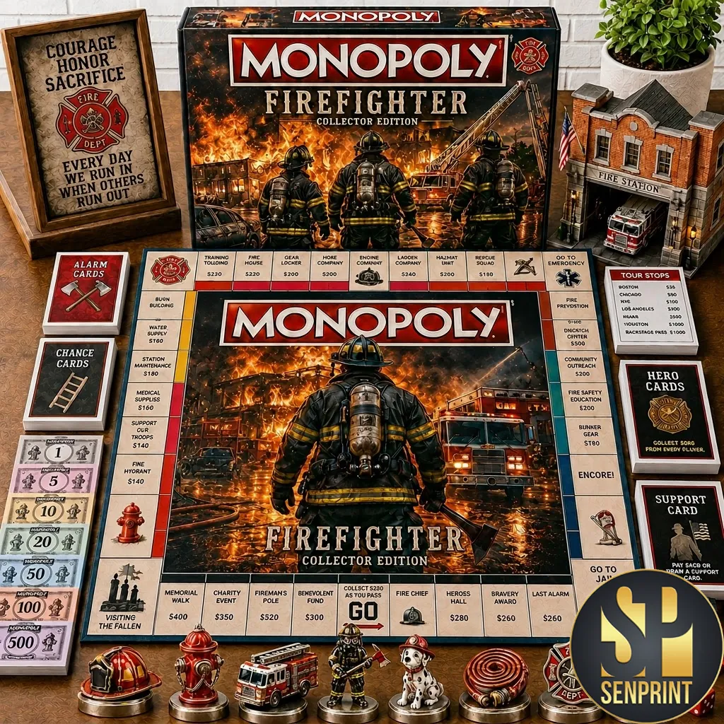 Monopoly Firefighter Collector Edition Fire Dept Board Game