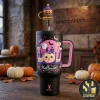 Personalized Pink Witch Breast Cancer Awareness 3D Floral 40oz Tumbler with Handle Personalized Pink Witch Breast Cancer Awareness 3D Floral 40oz Tumbler with Handle
