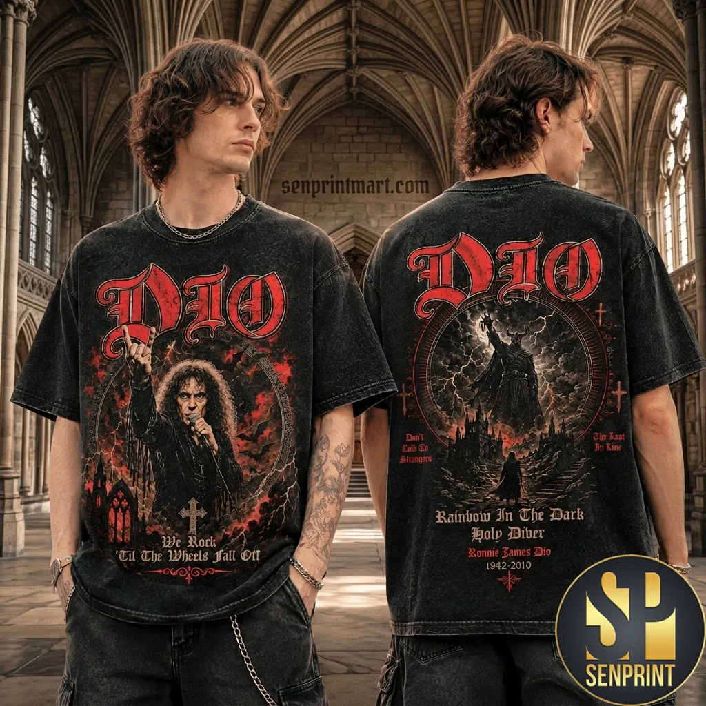 Dio Holy Diver Rainbow In The Dark Vintage Heavy Metal Graphic T-Shirt