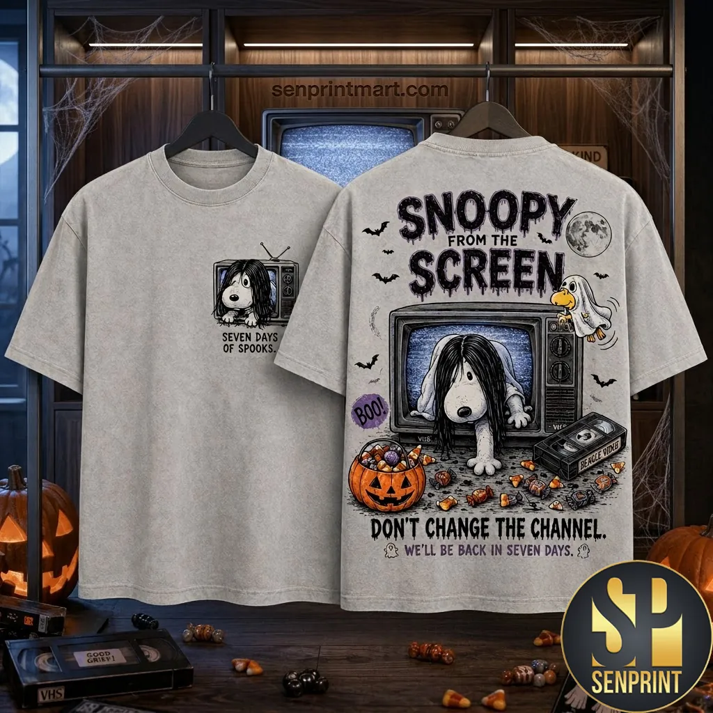 Snoopy From The Screen Halloween Horror Movie Parody Graphic T-Shirt