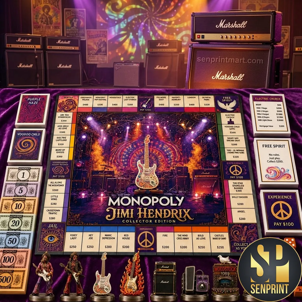 Jimi Hendrix Monopoly Collector Edition Psychedelic Rock Board Game