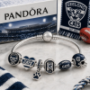 Geelong Cats AFL Football Club 925 Sterling Silver Pandora Style Fan Gift Charm Bracelet Set