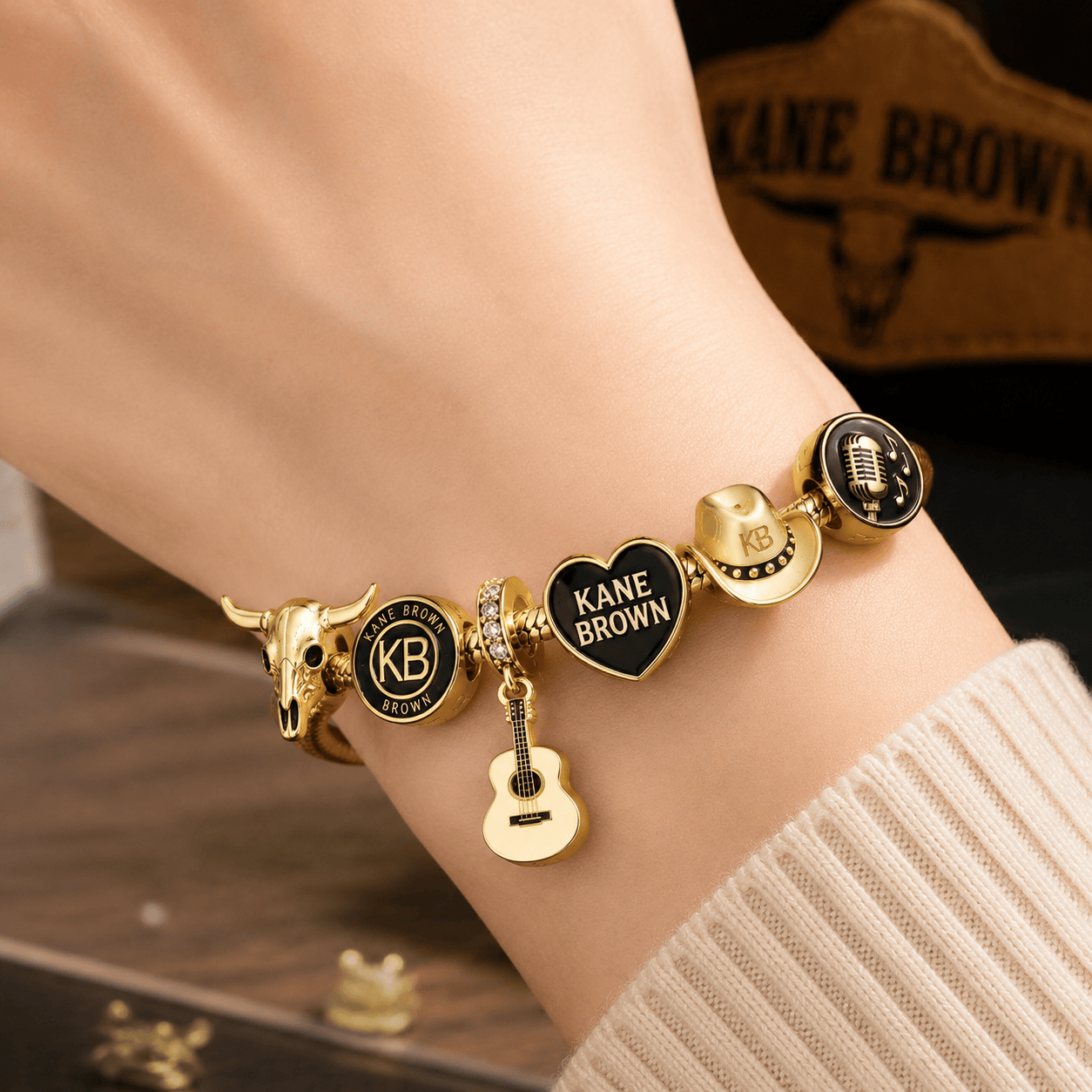 KBR Luxury 14K Gold Plated Layered Stackable Fashion Jewelry Charm Bracelet Set KBR Luxury 14K Gold Plated Layered Stackable Fashion Jewelry Charm Bracelet Set