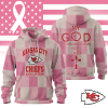 Kansas City Chiefs Breast Cancer Awareness My God Is Stronger Faith Pink Ribbon Hoodie