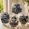 Ford Trucks Mustang and Bronco 3D Embossed Premium Stemless Wine Glass