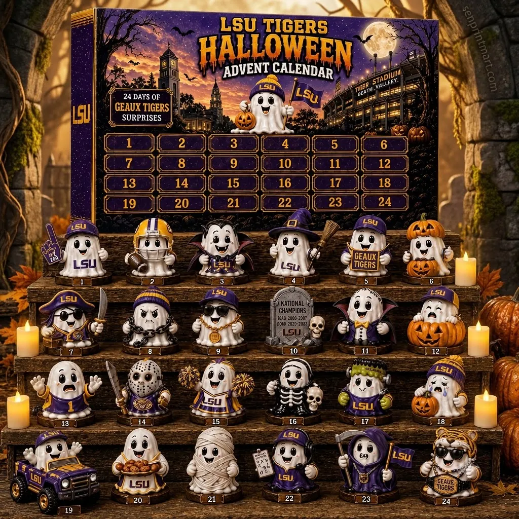 LSU Tigers Halloween 24 Days of Geaux Tigers Surprises Advent Calendar