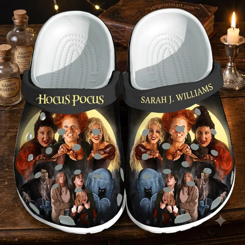Personalized Hocus Pocus Sanderson Sisters Halloween Clog Shoes