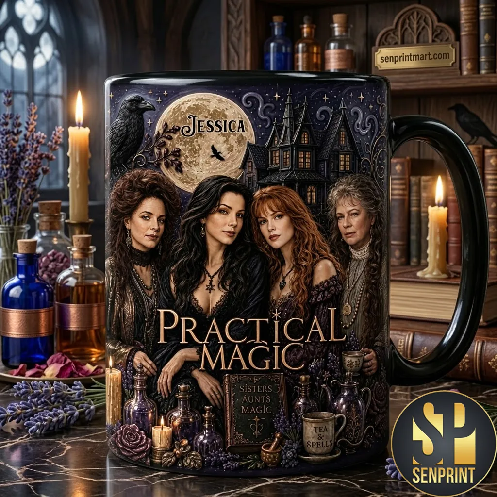 Practical Magic Sisters Aunts Magic Personalized Gothic Coffee Mug