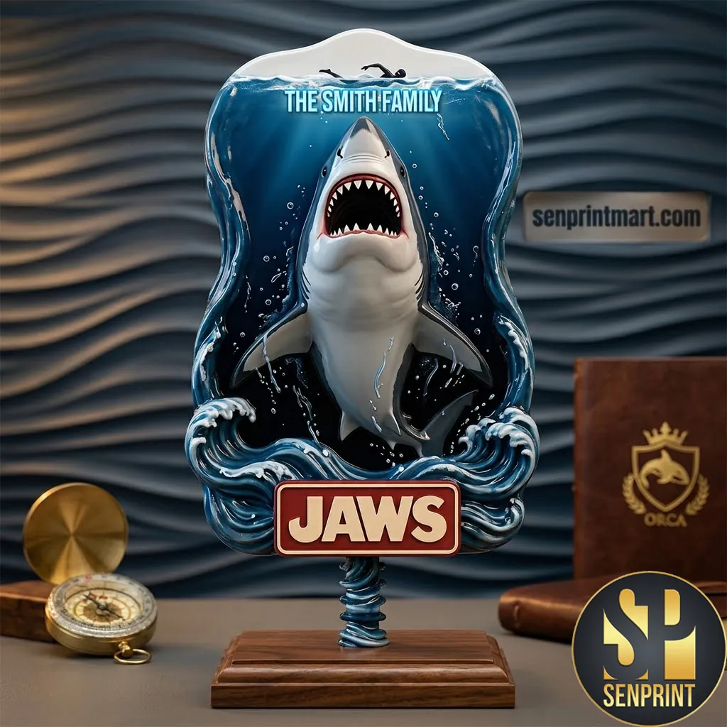 Jaws Personalized Great White Shark 3D Christmas Tree Topper