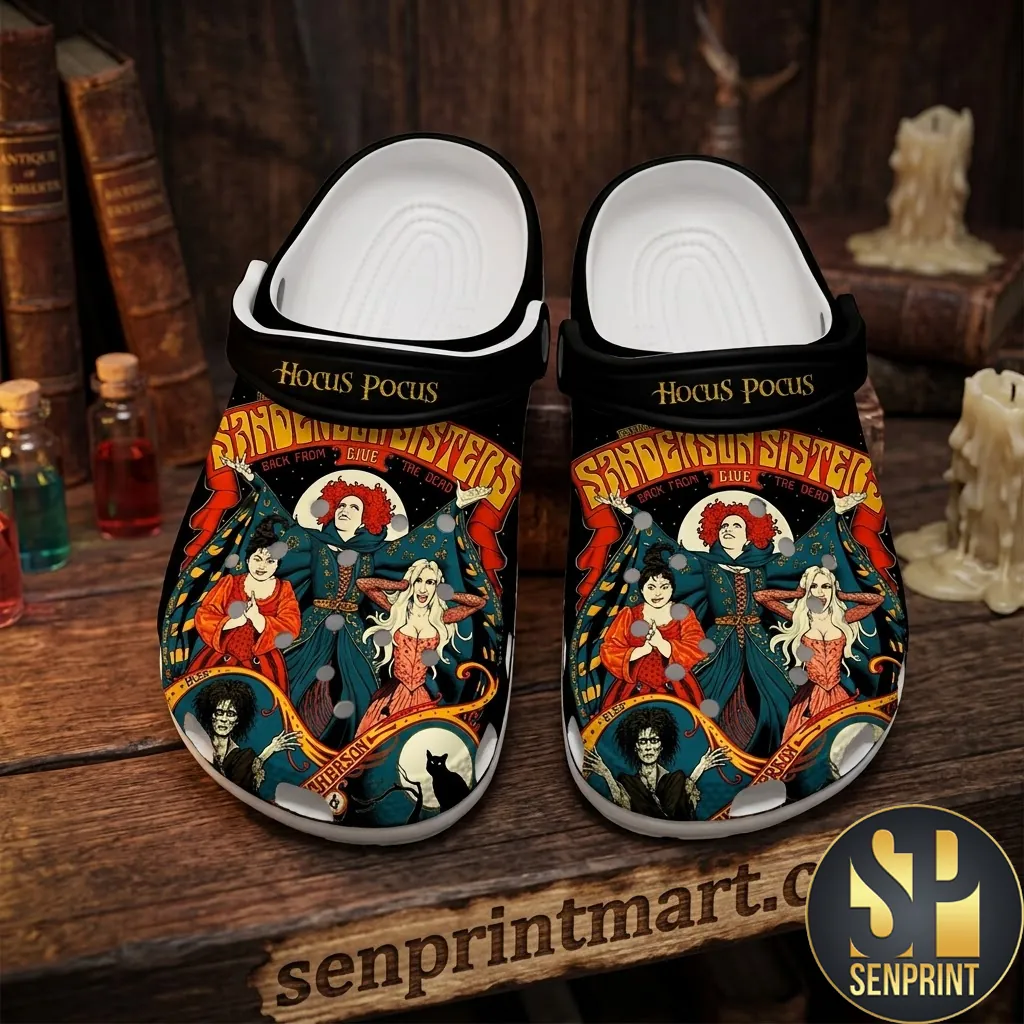 Hocus Pocus Sanderson Sisters Back From The Dead Halloween Clog Shoes