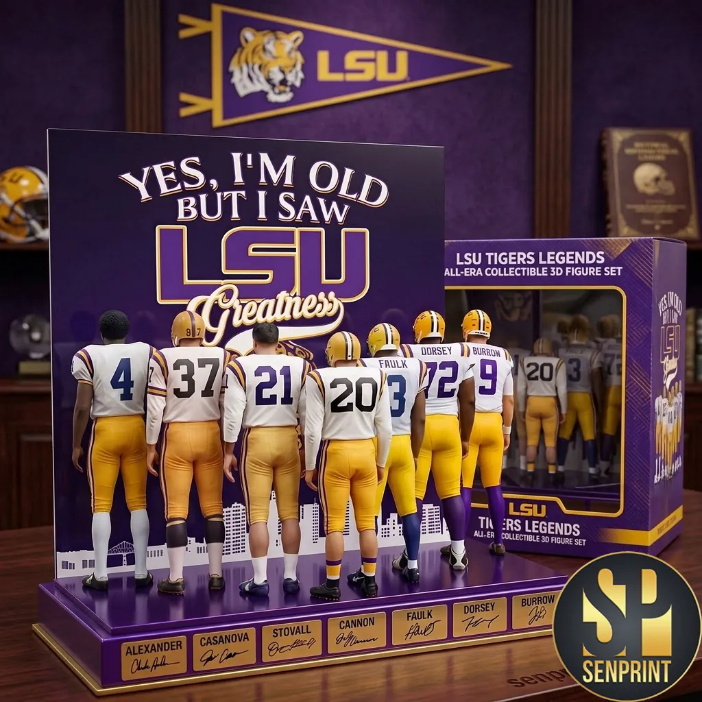 LSU Tigers Legends Yes I’m Old But I Saw LSU Greatness Collectible 3D Figure Set