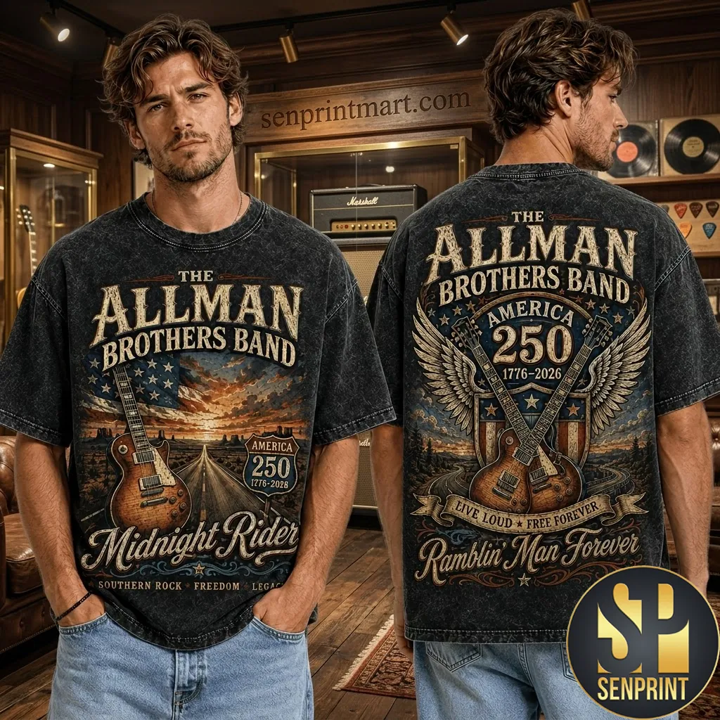 The Allman Brothers Band America 250 Midnight Rider Vintage Wash T-Shirt