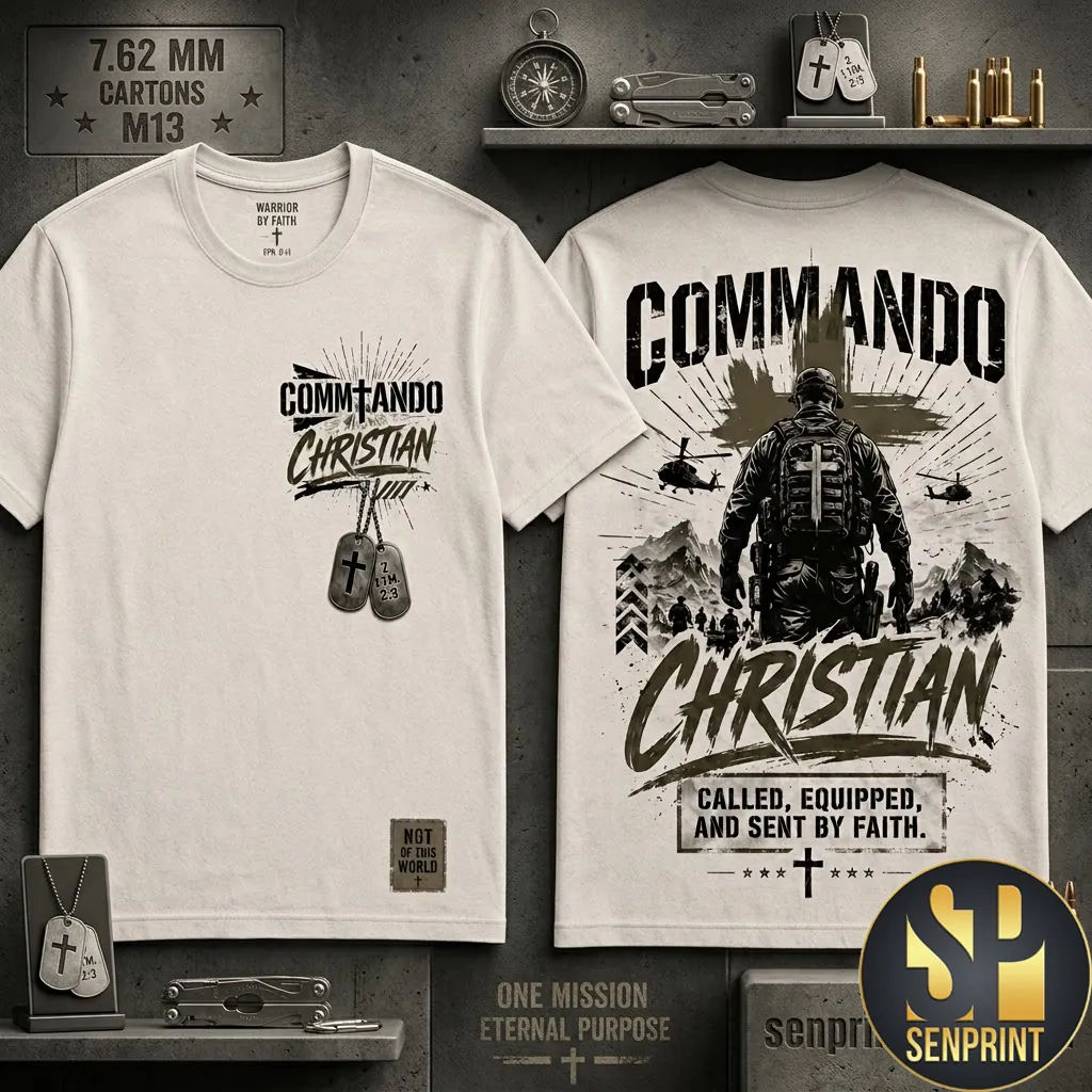 Commando Christian Called Equipped and Sent by Faith Graphic T-Shirt